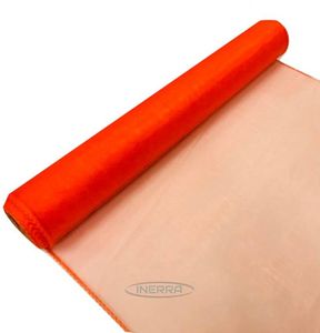 orange organza roll fabric