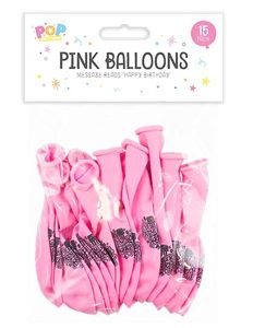 pink happy birthday balloons