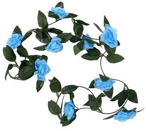 blue roses artificial flower garland