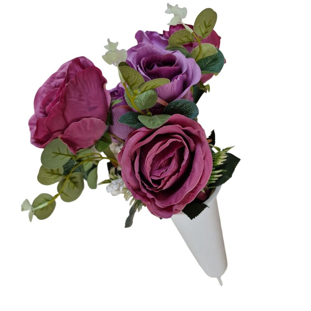 cone grave spike with flowers