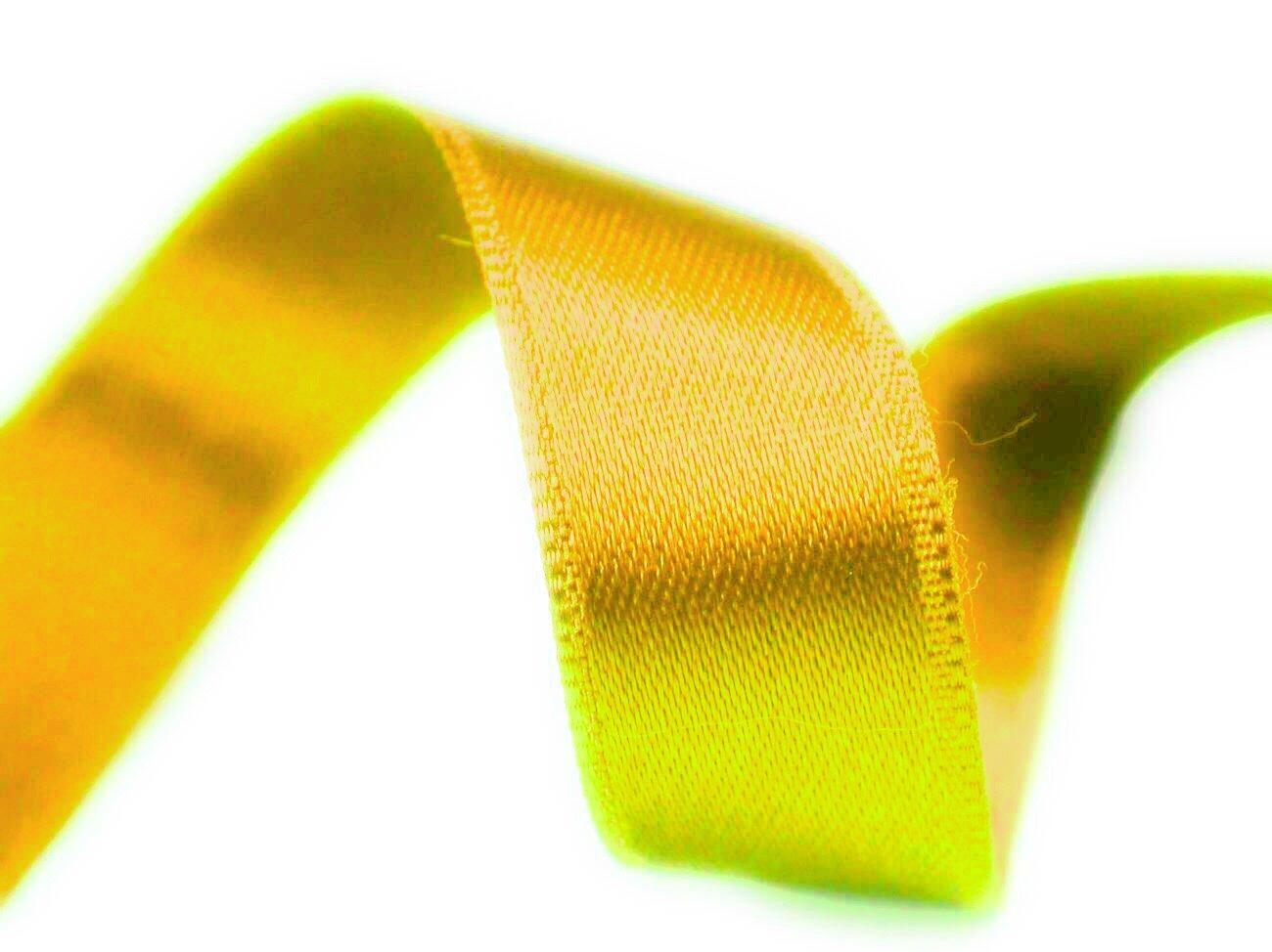 yellow 25mm satin ribbon