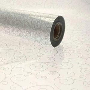 silver scroll cellophane wrap roll 20 metres