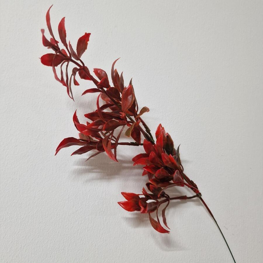 red ruscus greenery stem foliage artificial