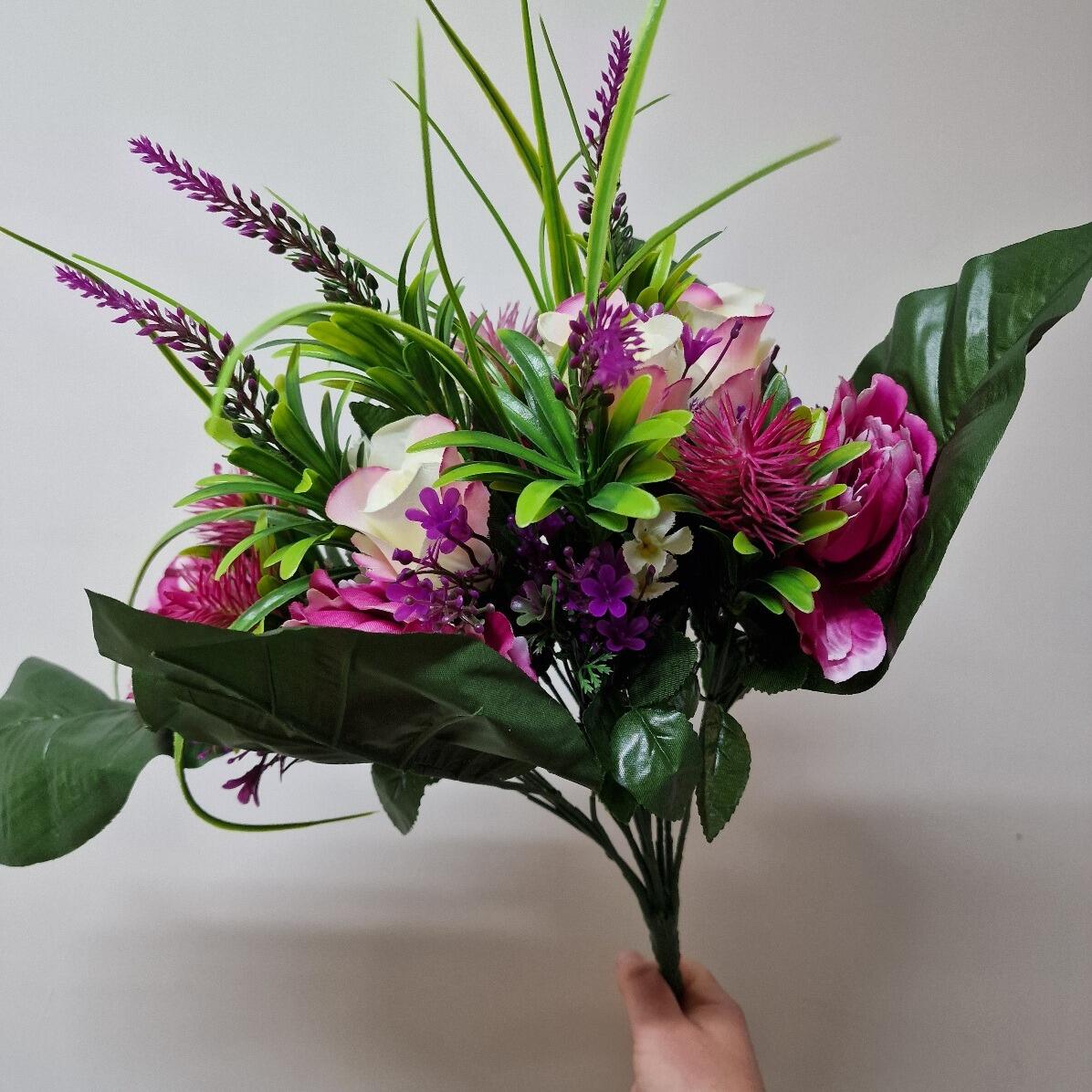 artificial rose and peony bouquet flowers