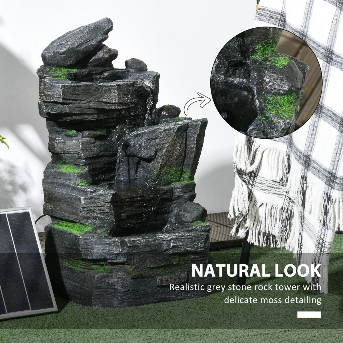 garden water fountain solar