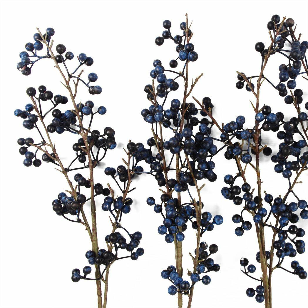 Artificial Blue Christmas Berry Spray