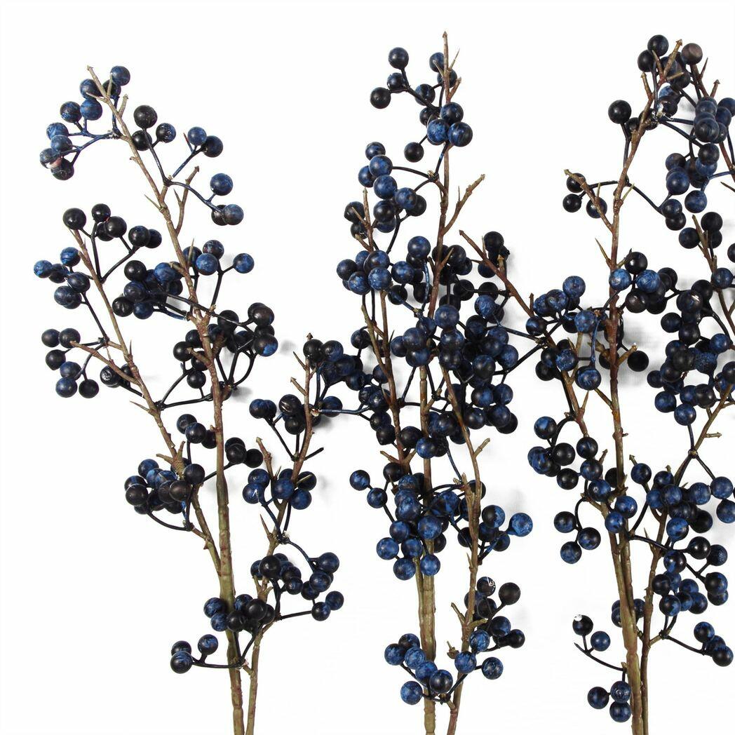 Artificial Blue Christmas Berry Spray