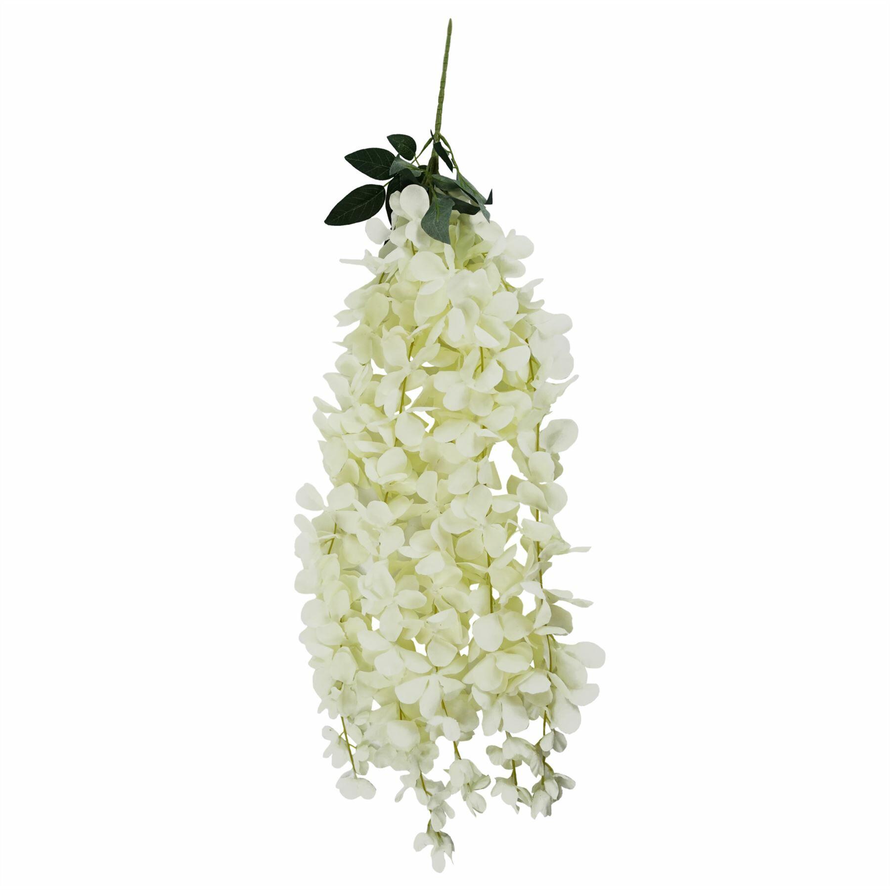 Hanging Wisteria Flowers in Cream