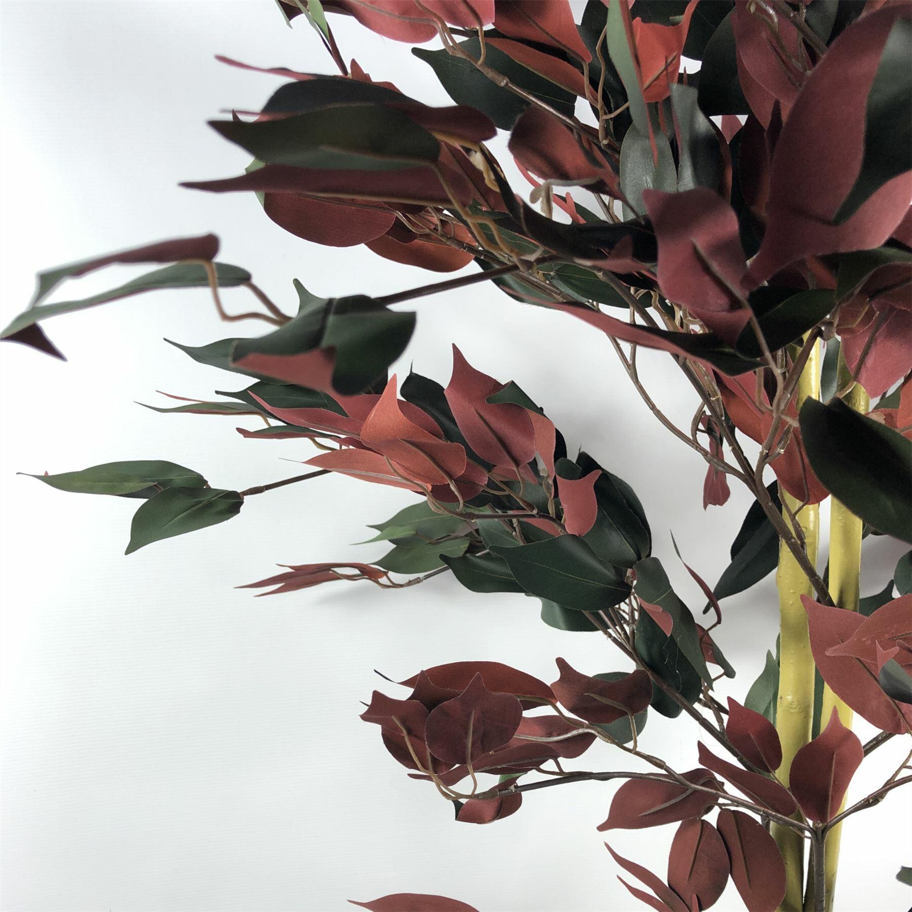 Artificial Dark Red Green Ficus Plant - Extra Large
