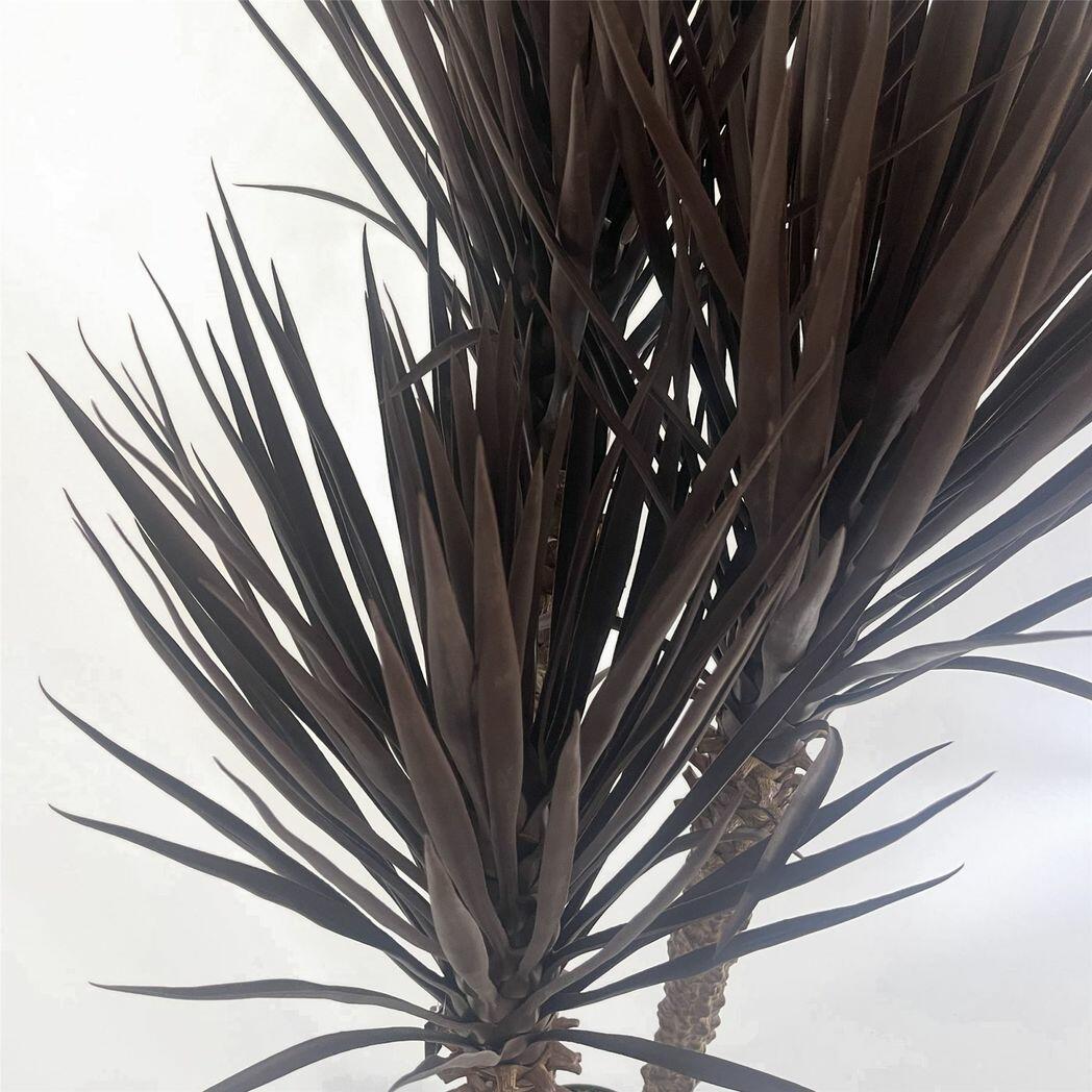 Artificial Yukka Tree Plant Spiky UV Resistant Outdoor Tree Triple Dark Red and Brown