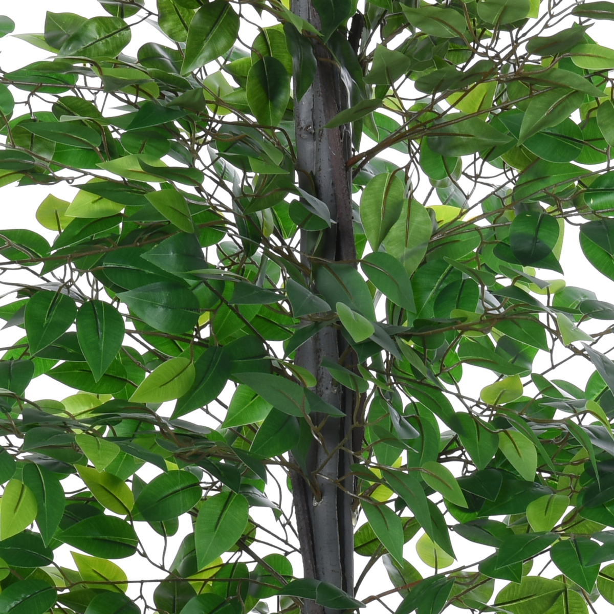 Artificial Banyan Plant Faux Decorative Tree Cement Pot Outsunny