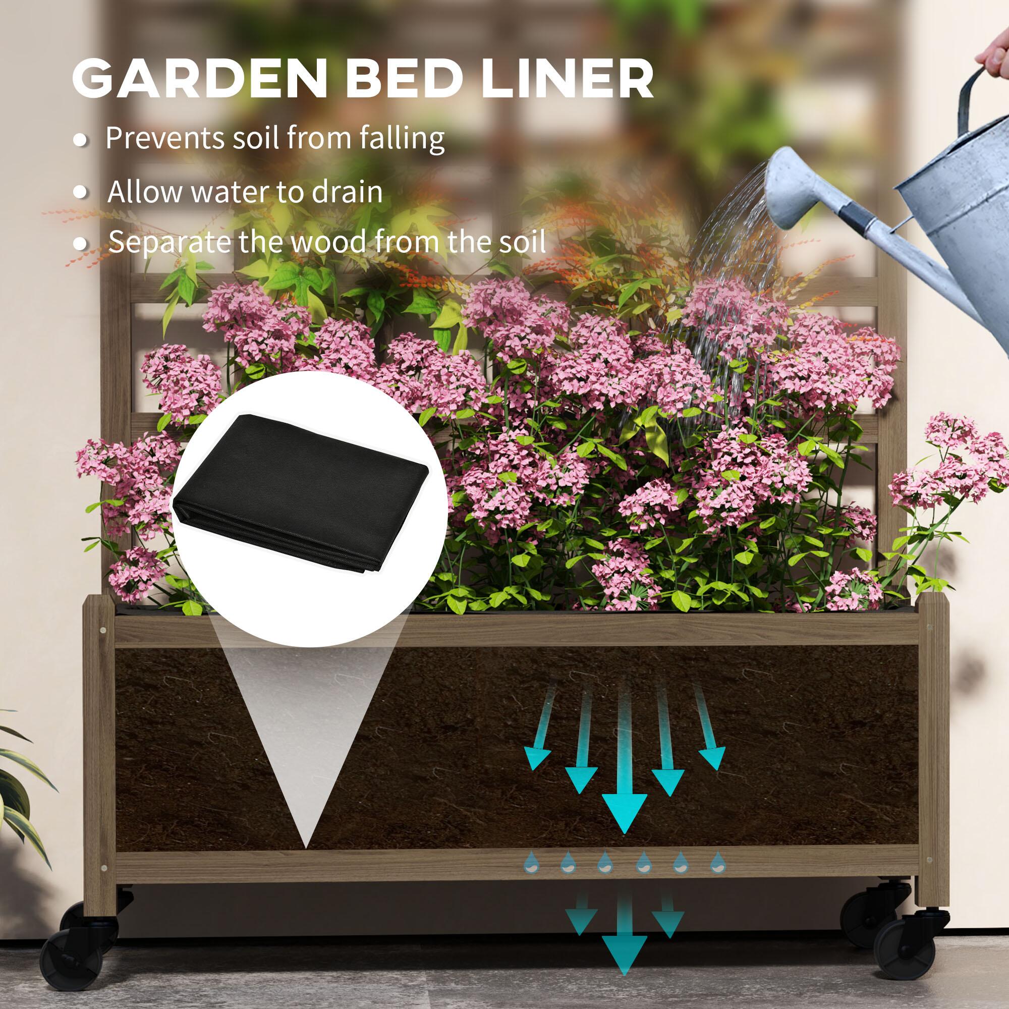 Trellis Planter, Raised Garden Bed with Wheels