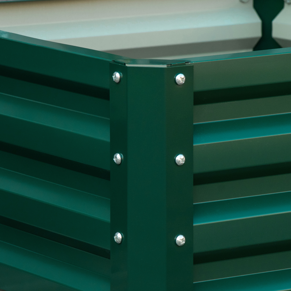 Set of 2 Raised Garden Bed Galvanised Planter Box