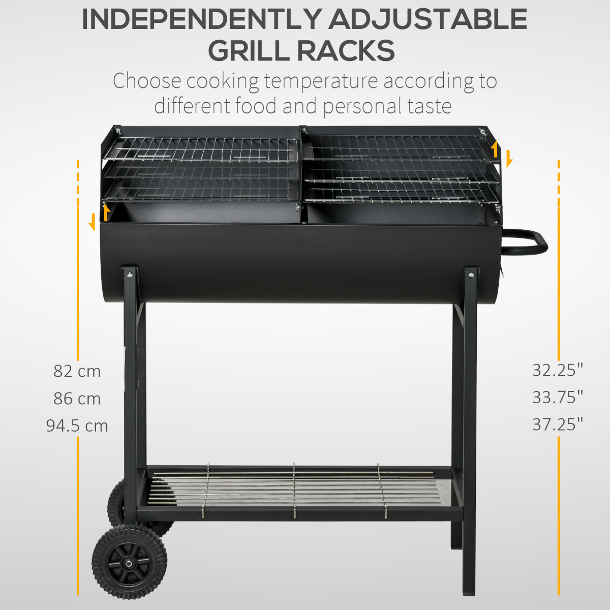 Steel 2-Grill Charcoal BBQ Black