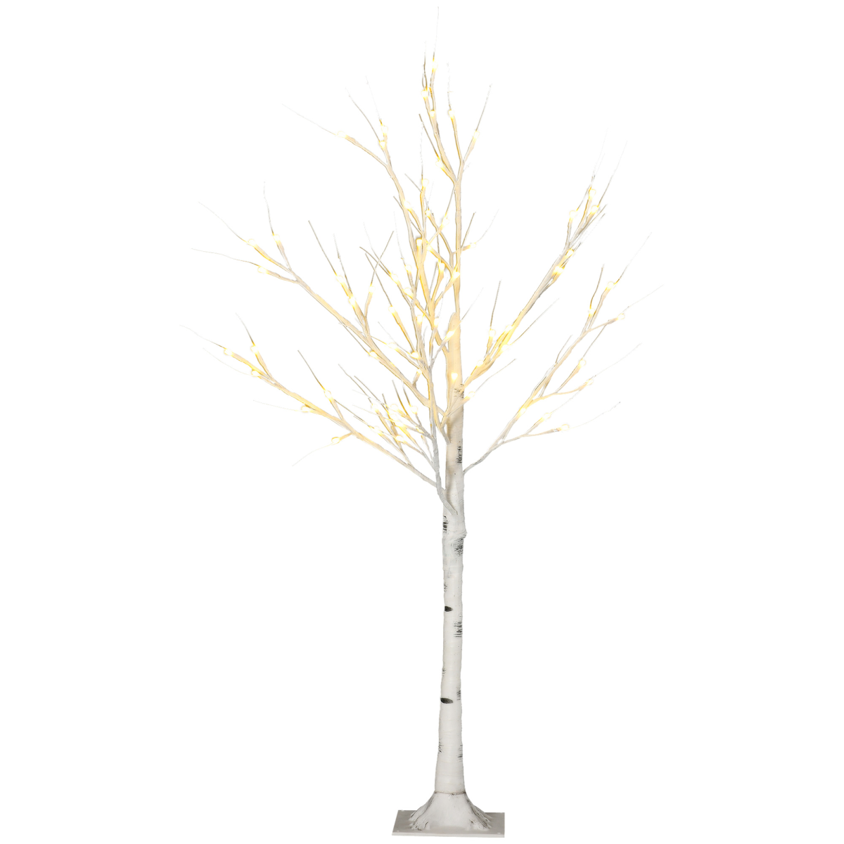 4ft Artificial White Birch Tree - Warm White Pre-Lit LED Light