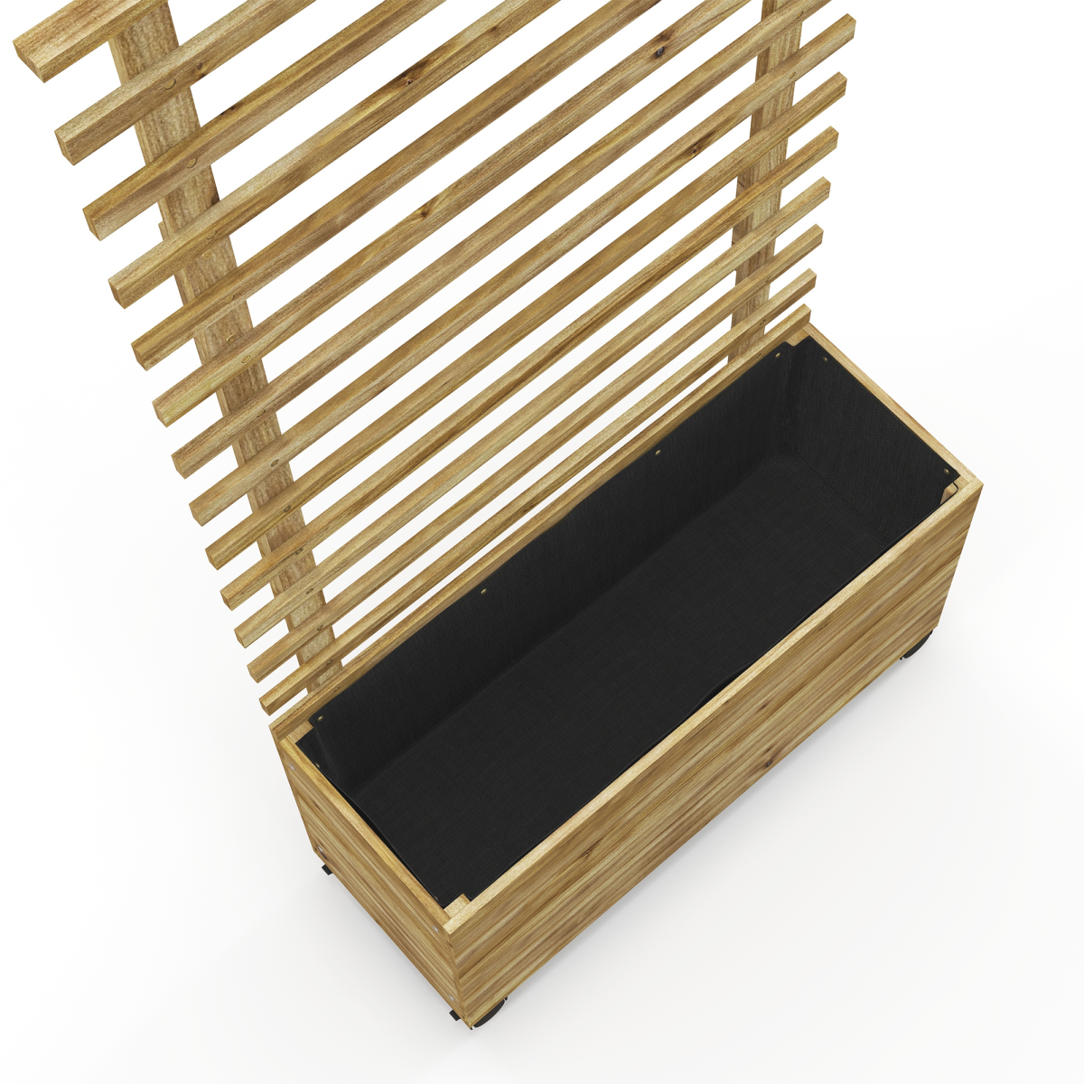 outsunny garden wooden trellis planter box raised bed