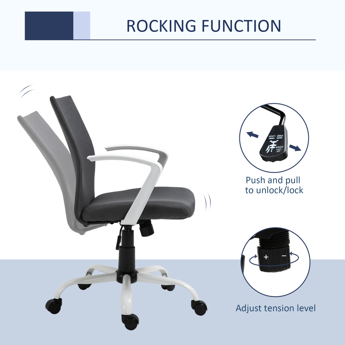 office chair linen swivel computer desk chair home view 5