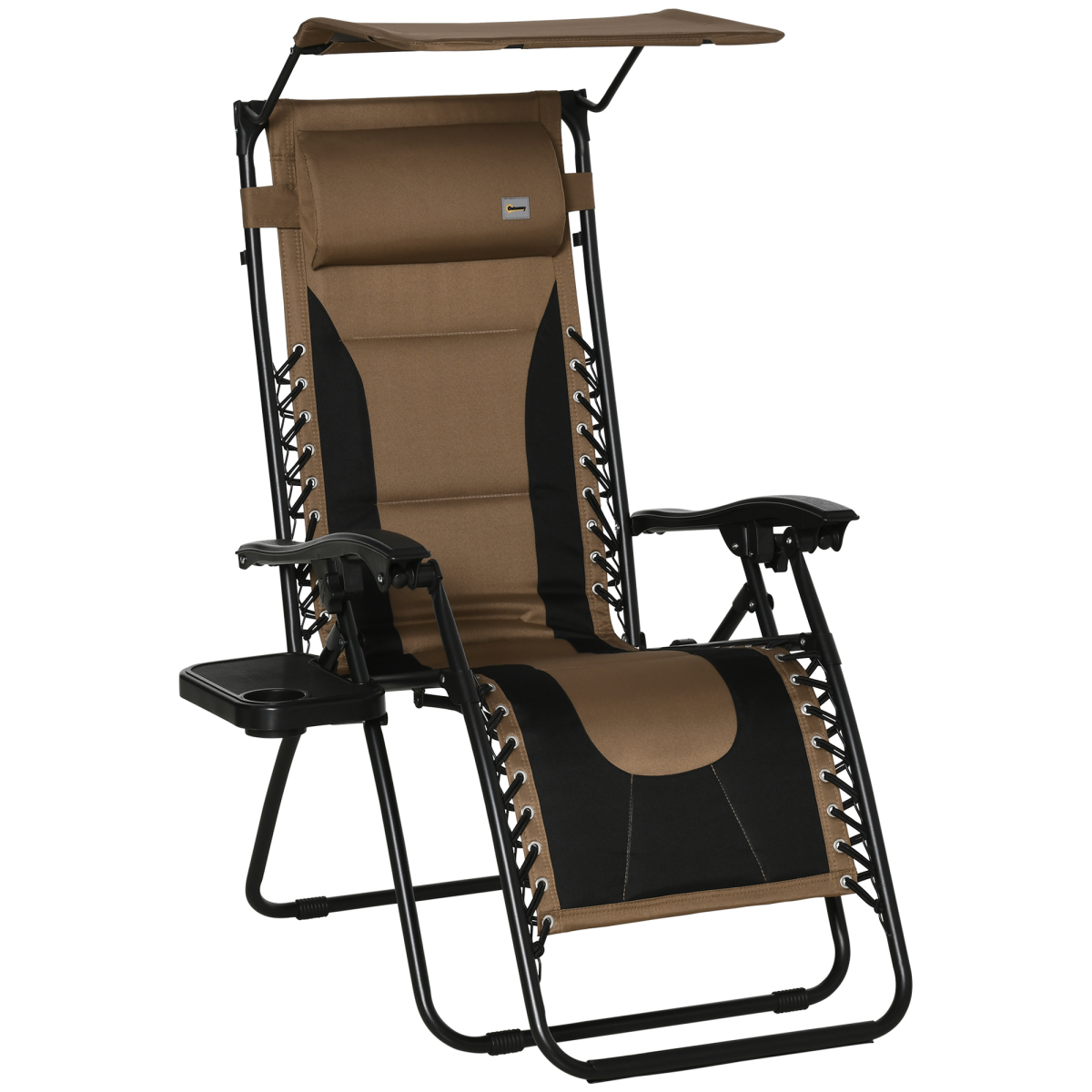 zero gravity lounger chair reclining patio chair shade view 1