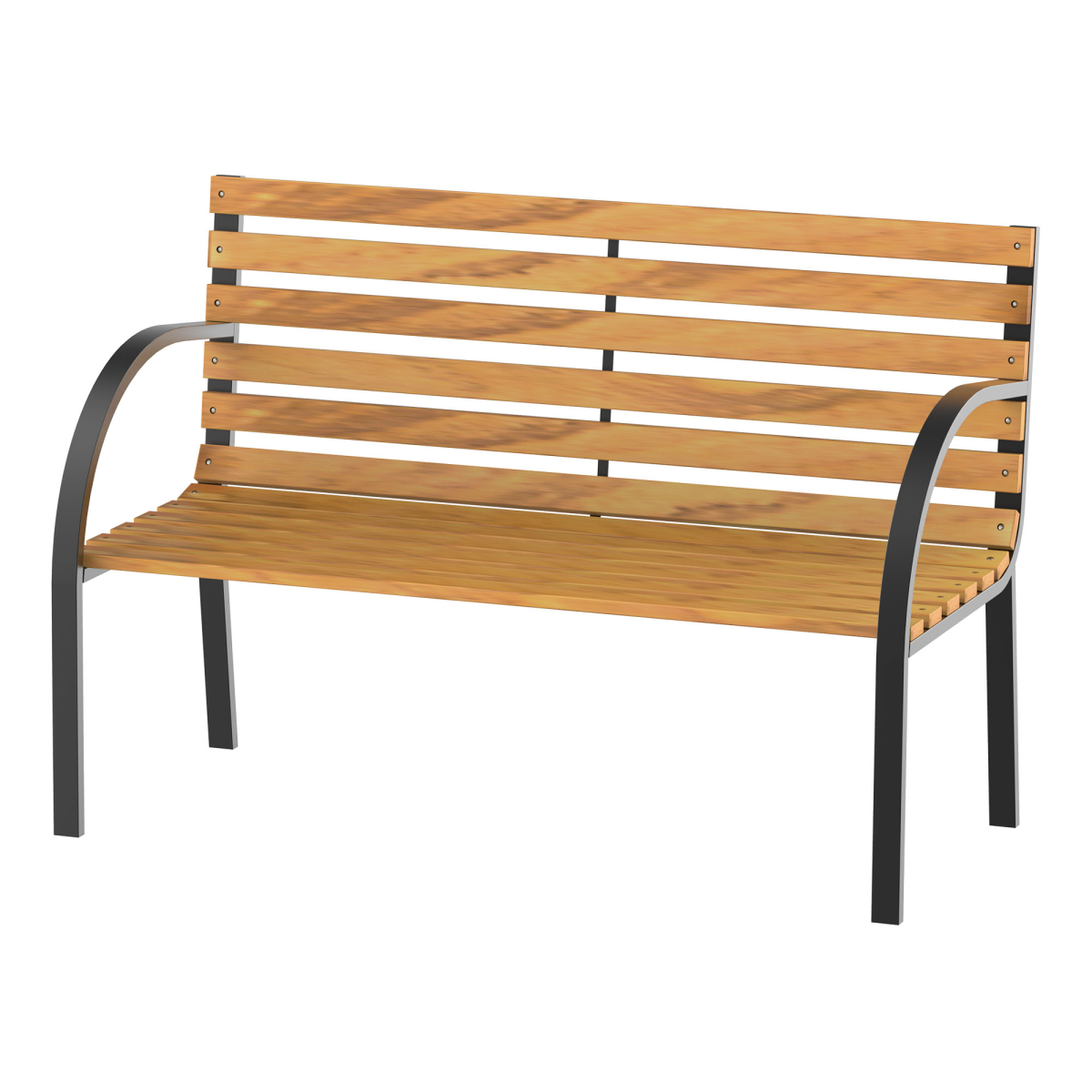 garden bench 122lx60wx80h cmsteelwood view 1