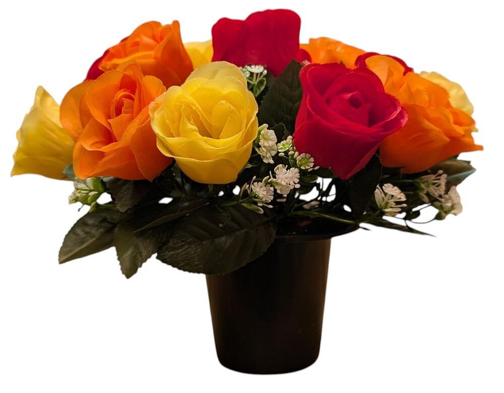 grave flower pot insert artificial vase roses