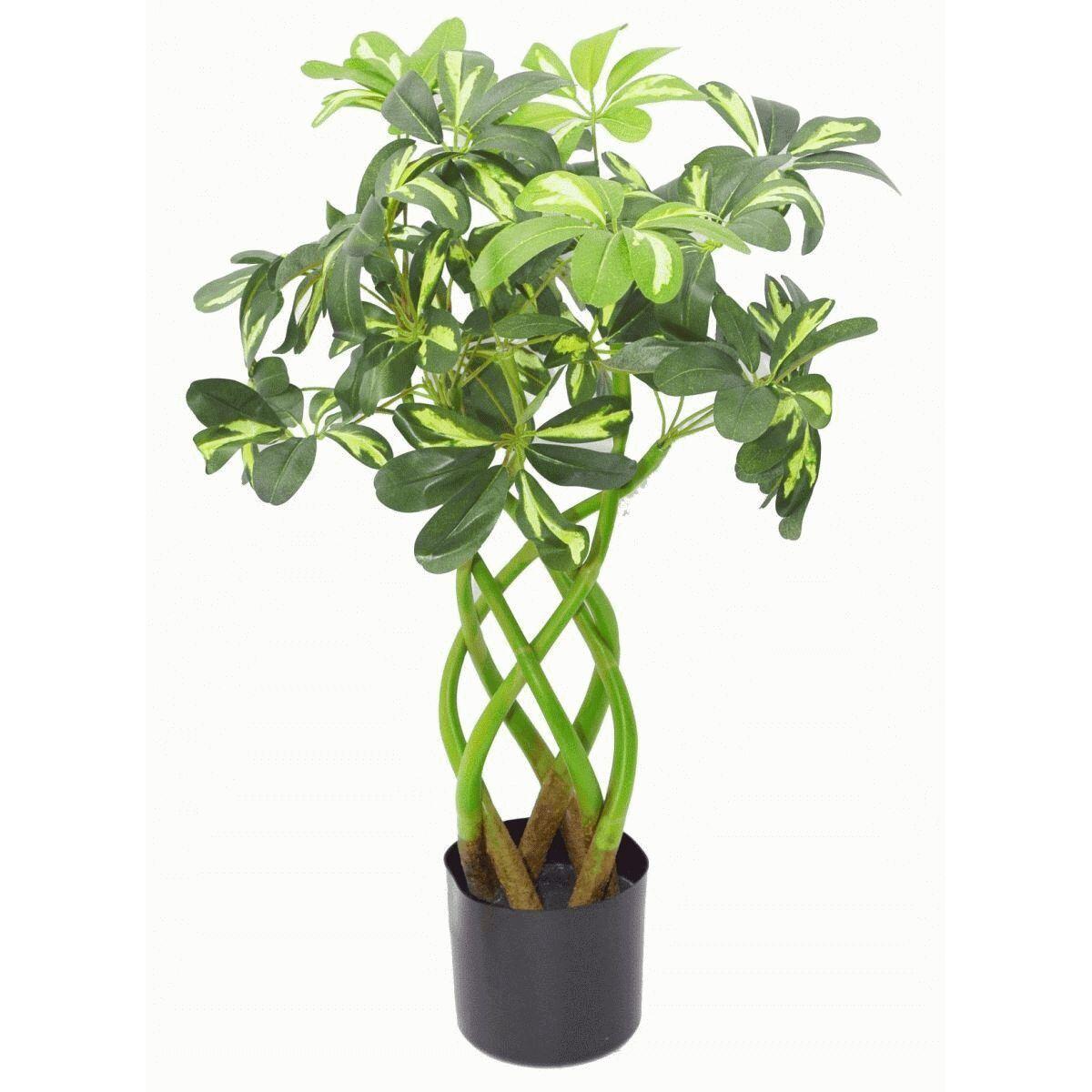 image of 70cm artificial twisted stem modern arboricola artificial plant bonsai bush