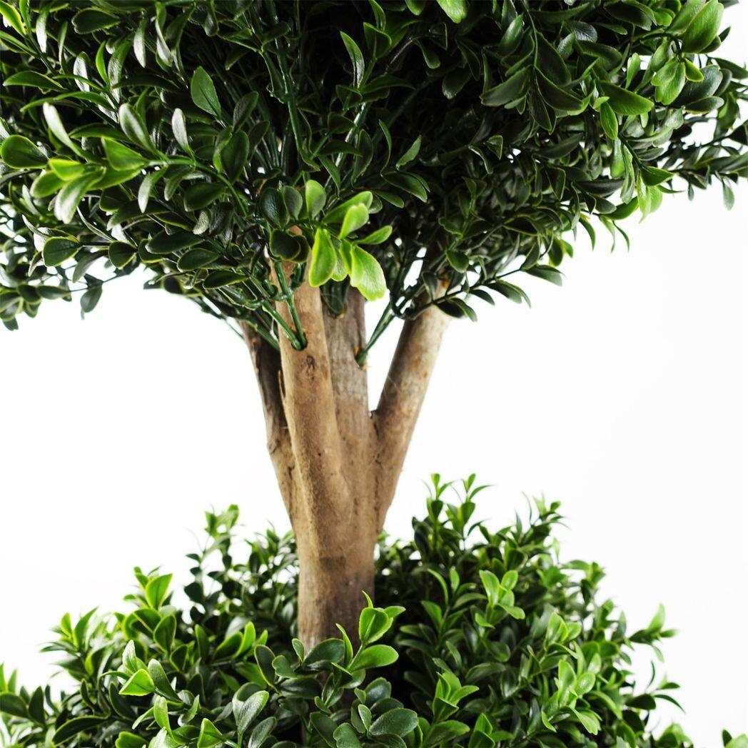 image of 120cm buxus triple ball artificial tree uv resistant outdoor topiary view 1
