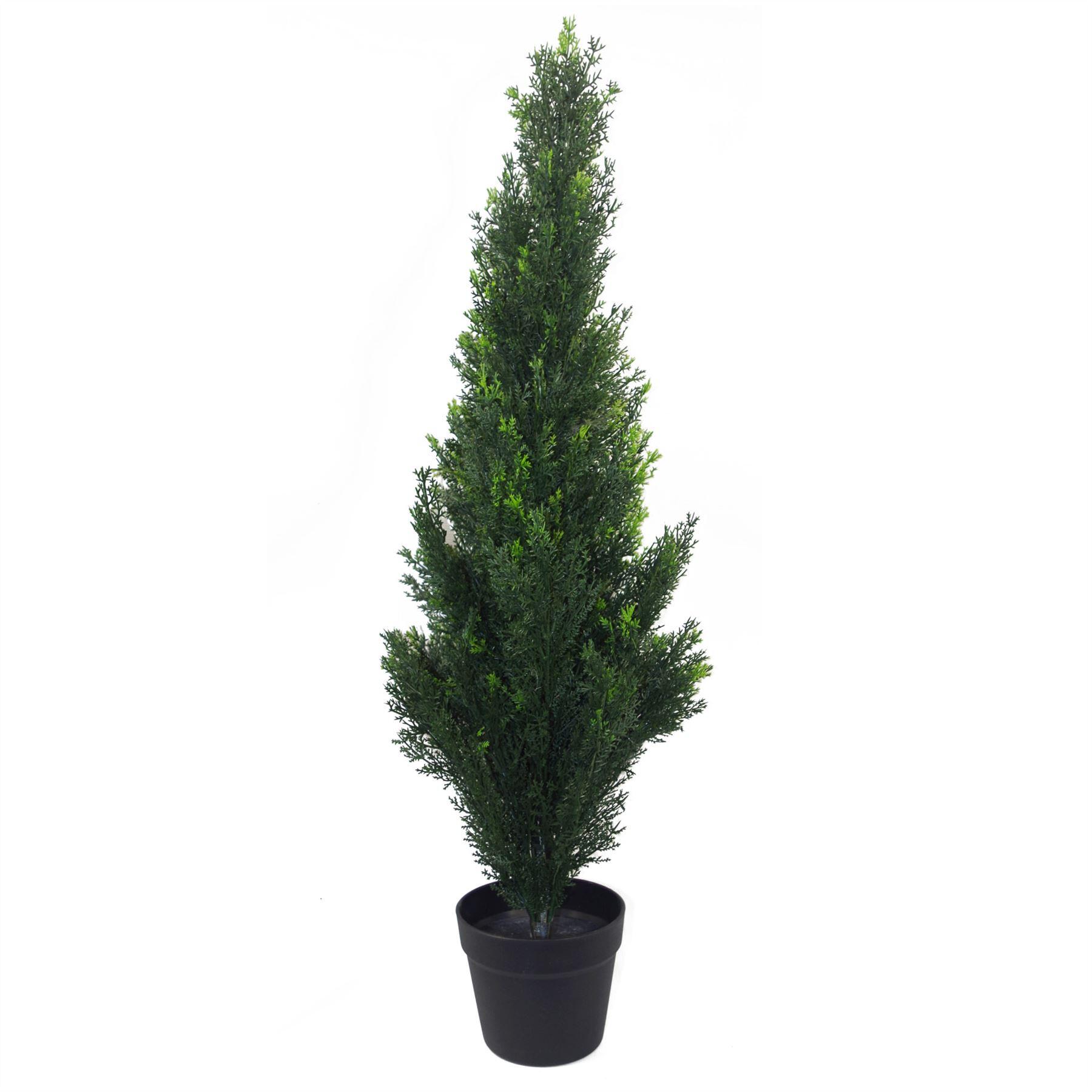 image of 90cm artificial cedar cypress topiary uv resistant