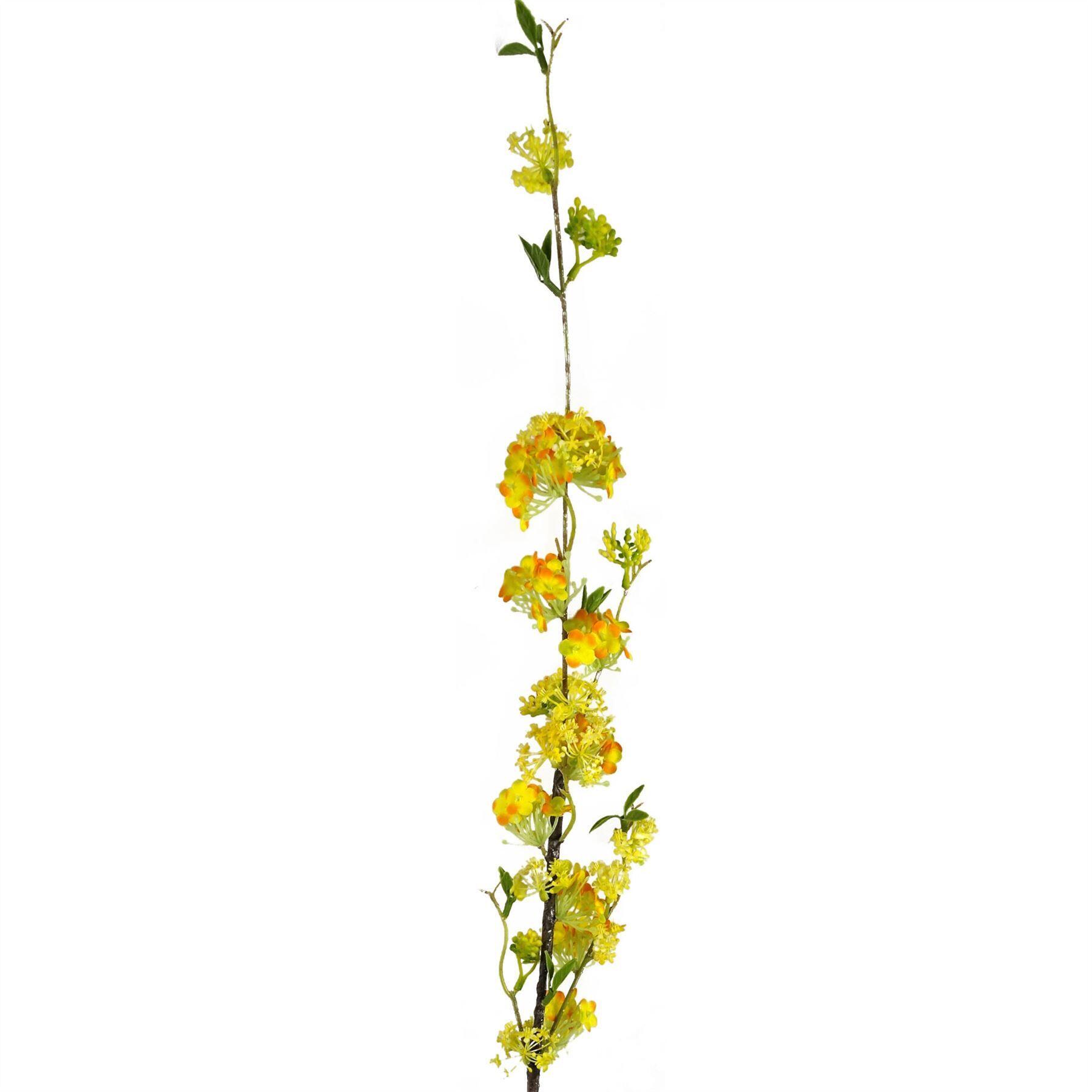 image showing 100cm yellow blossom spray stem