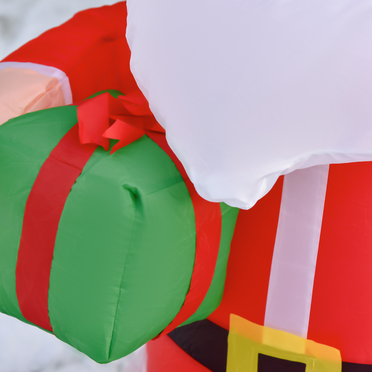 picture of 4ft Inflatable Christmas Santa Claus Gift with LED Xmas Outdoor view 1