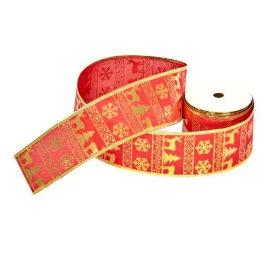 Red Christmas Ribbon Snowflake 30ft