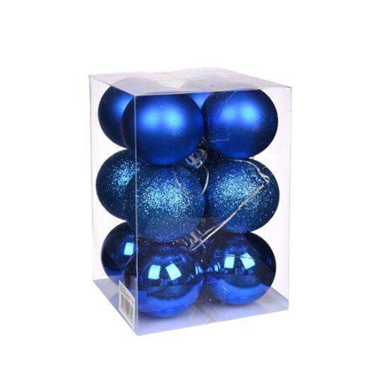 christmas tree baubles royal blue