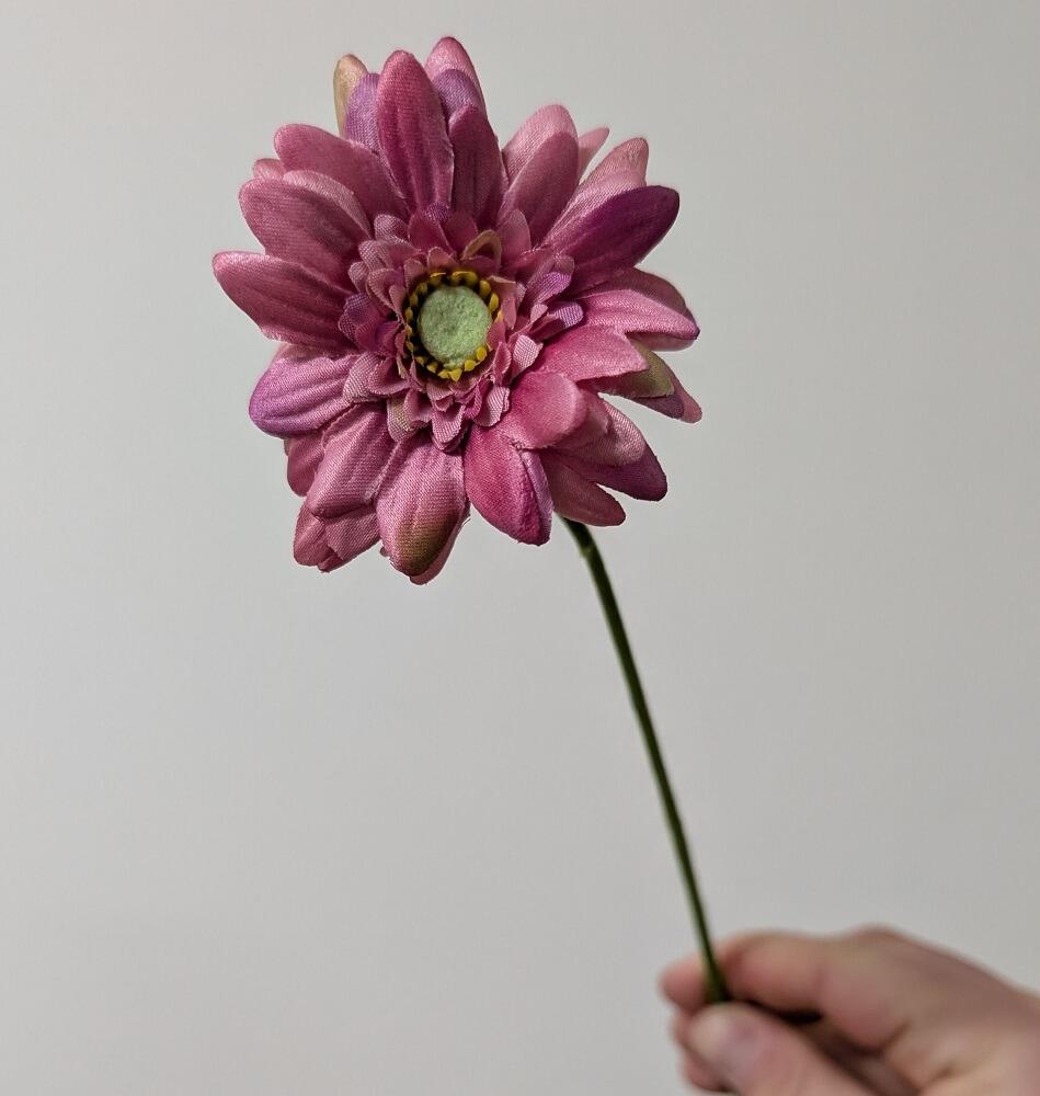 Artificial mauve Gerbera Flower Stem 47cm