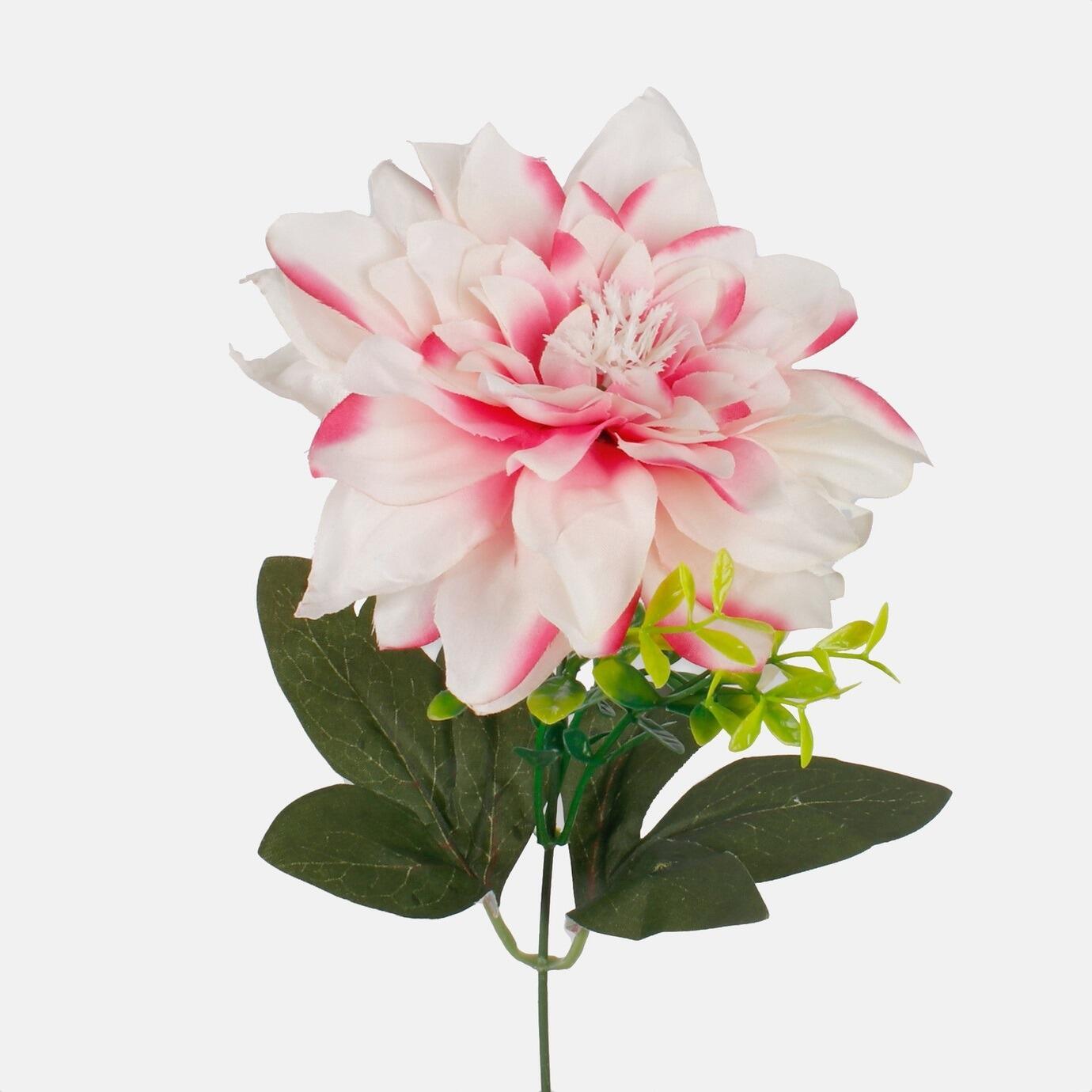 Artificial Dahlia Flower Stems 14cm Head cream Pink