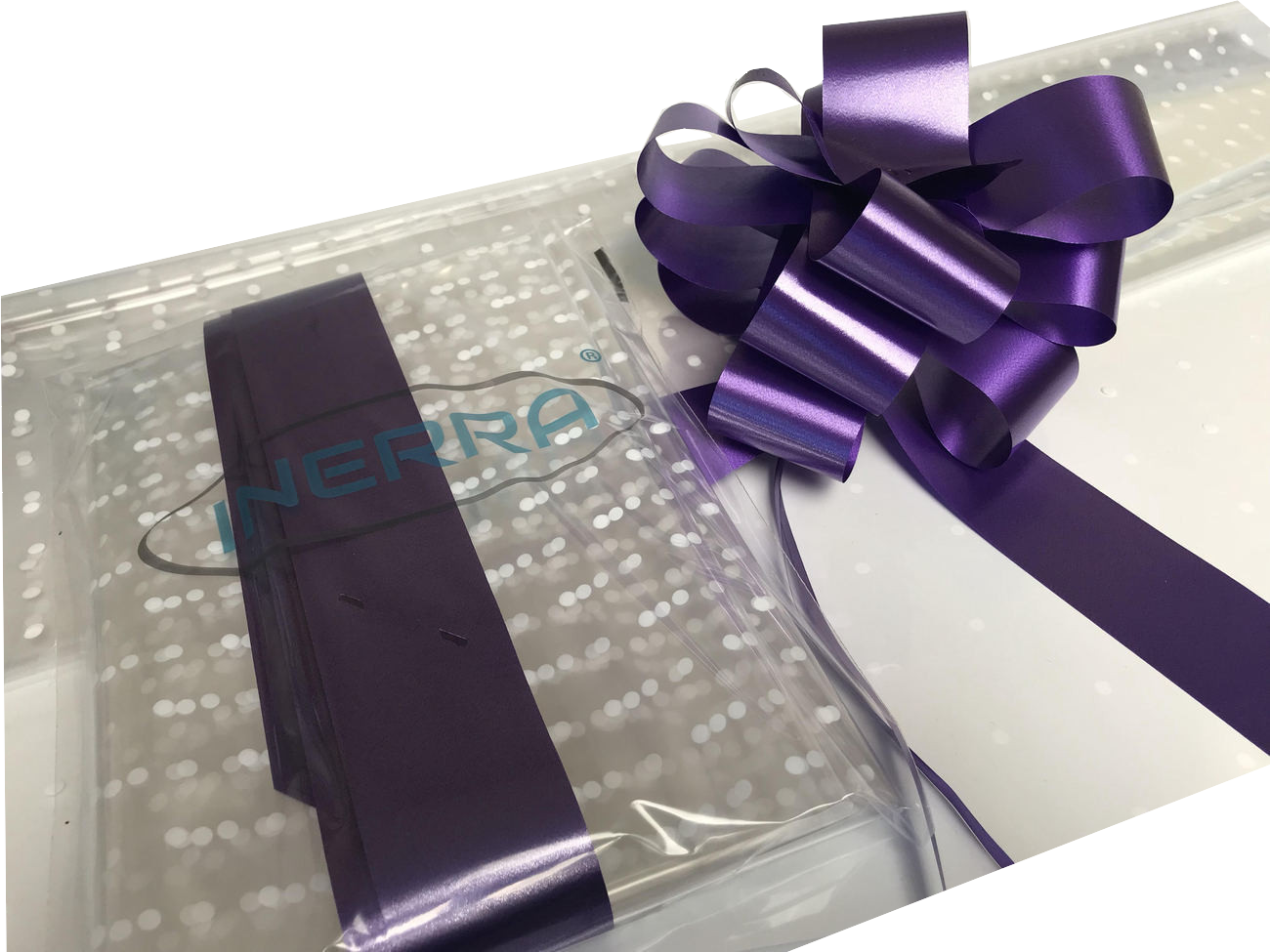 purple hamper wrapping kit gift basket christmas cellophane wrap and bow