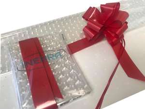 red hamper wrapping kit