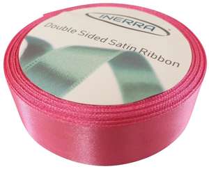 hot pink ribbon satin 25mm