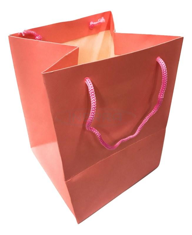 light pink christmas gift bag rope handles