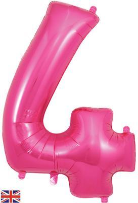 number birthday balloon pink helium large giant foil party 4