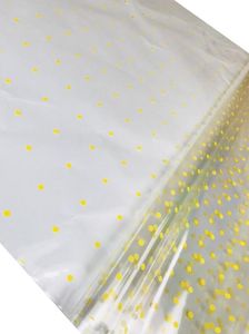 yellow dot cellophane wrap film florist hamper