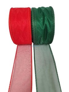red and hunter green ribbon