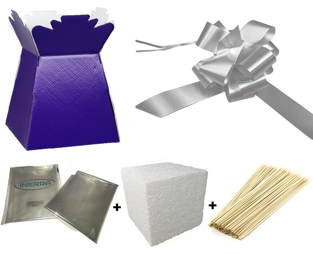 purple florist box bundle bouquet sweet boxes