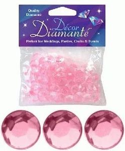 pink wedding table crystals gems