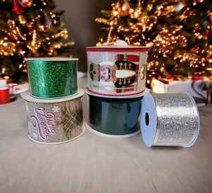 wired christmas ribbon pack of colours