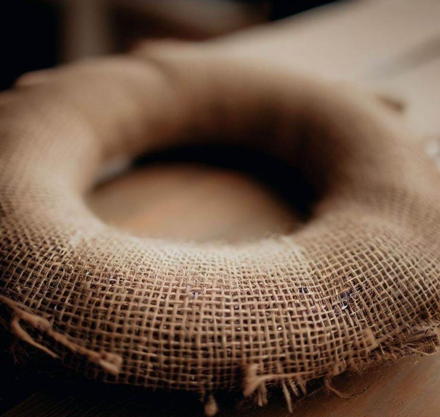 burlap wreath ring