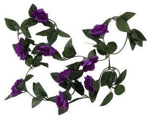 purple rose flower garland