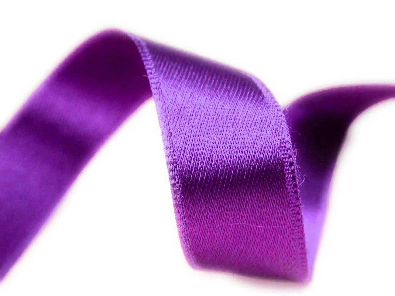 purple 10mm ribbon satin