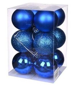 blue christmas tree baubles