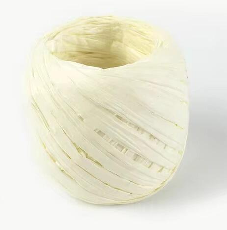 ivory raffia ribbon paper