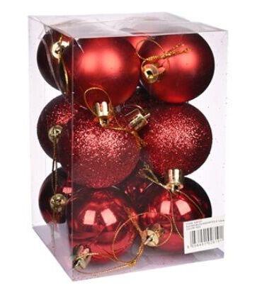 red christmas baubles