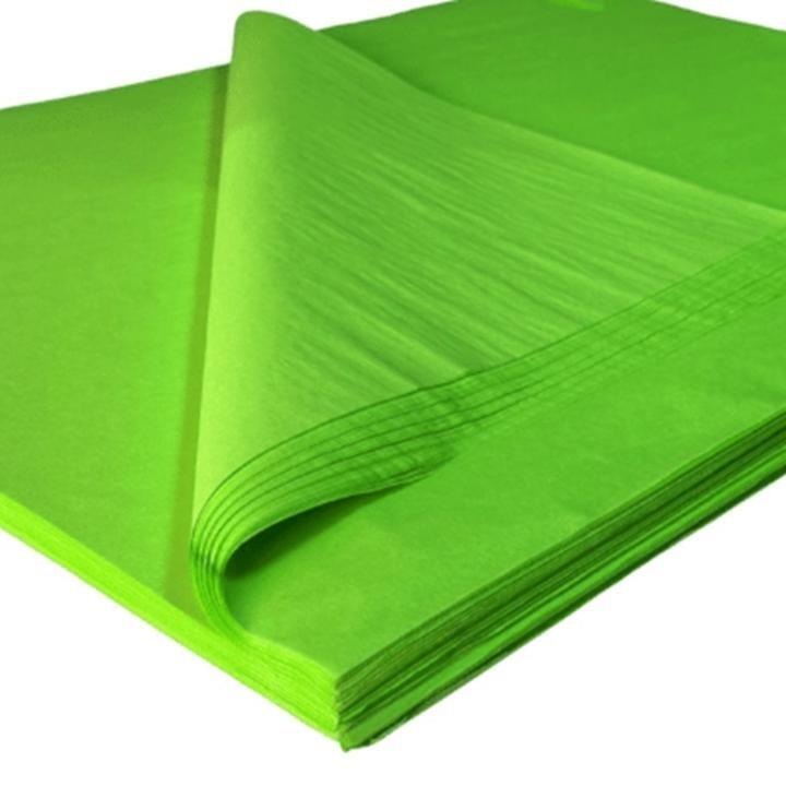 lime green tissue paper sheets
